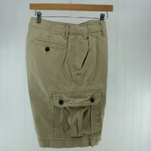 Arizona 100% Cotton Khaki Cargo Pants Size 32 Inseam 9-1/2"