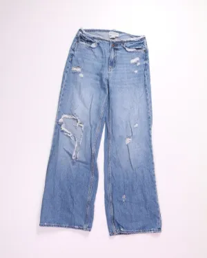Arizona Jean Co Distressed Wide Leg Jeans, 0