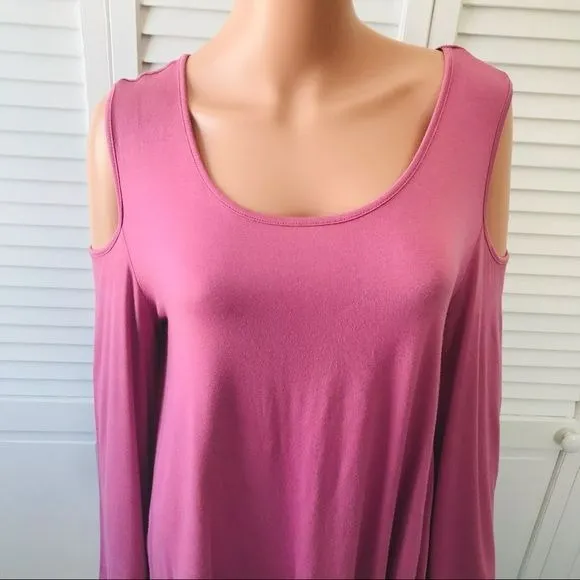 ARIZONA JEAN CO. Pink Cold Shoulder Shirt