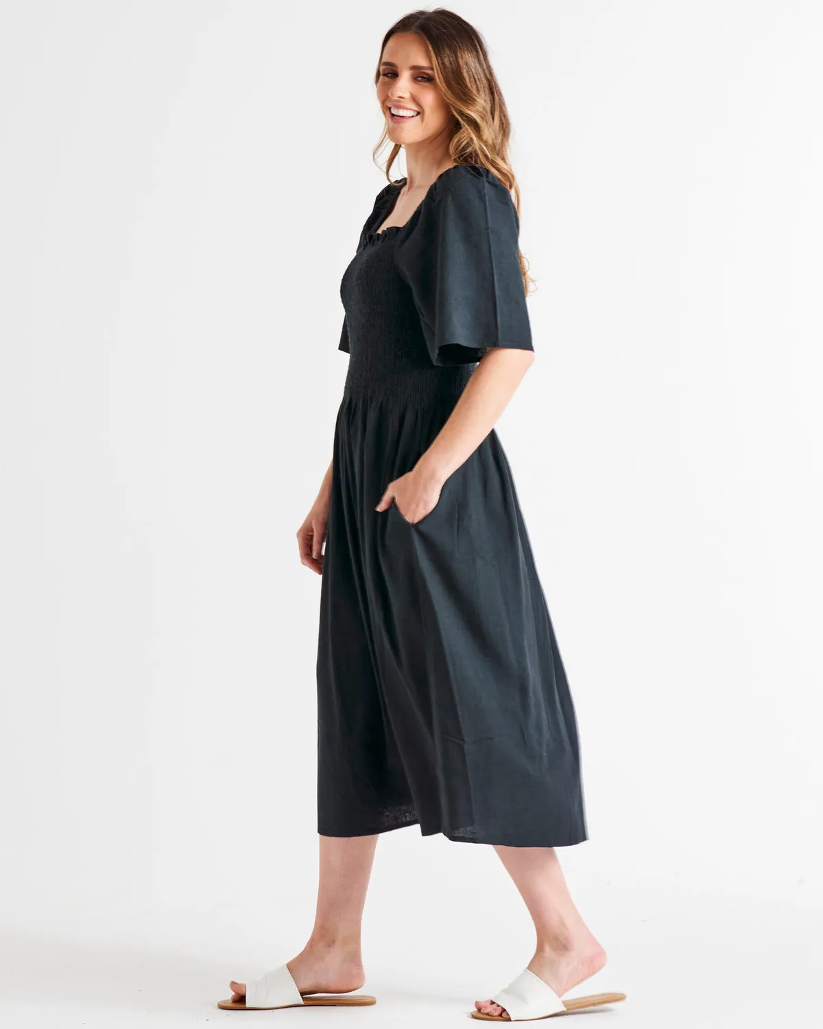 Betty Basics Ingrid Dress Coal