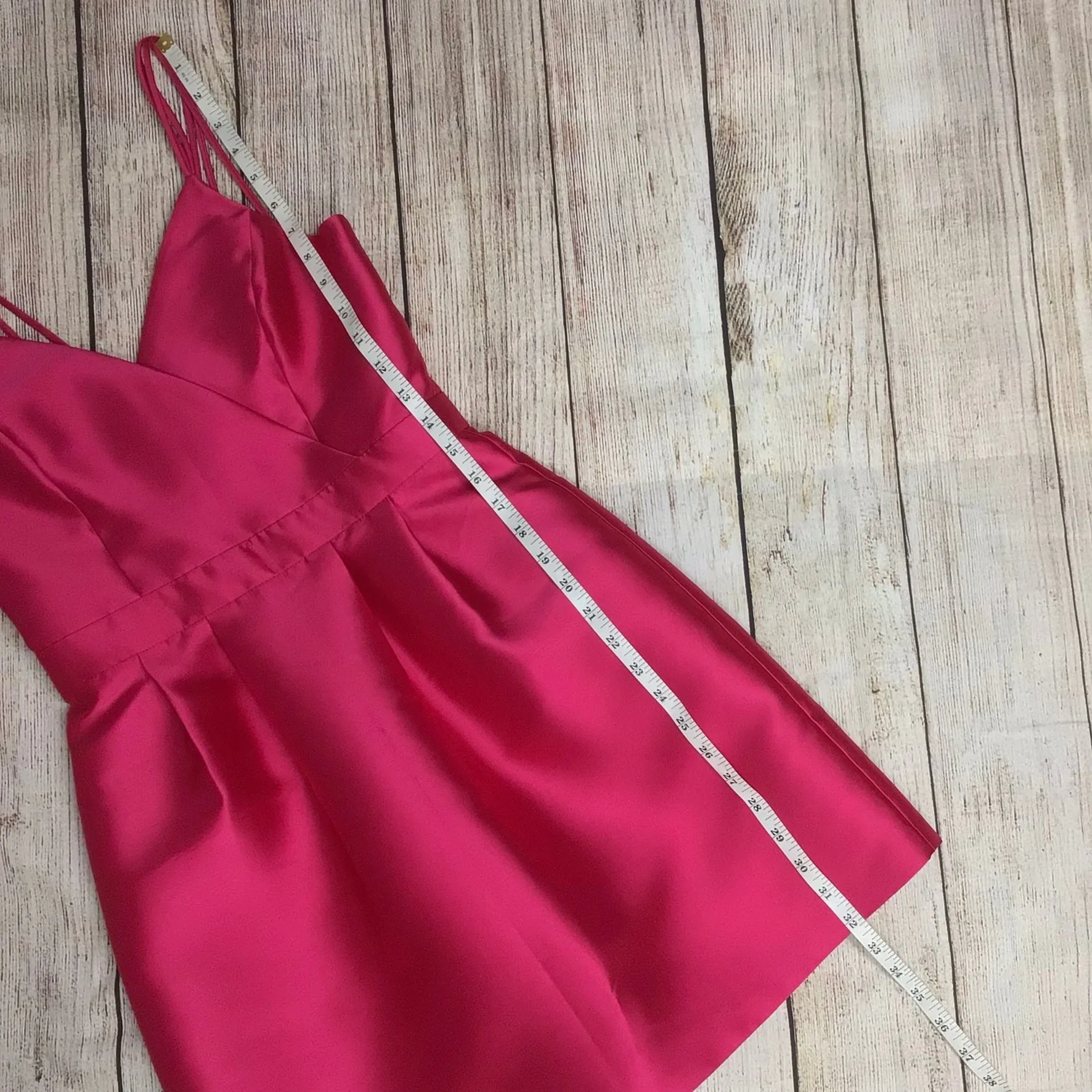 BNWT Miss Selfridge Bright Pink Short Strappy Skater Dress Size 8