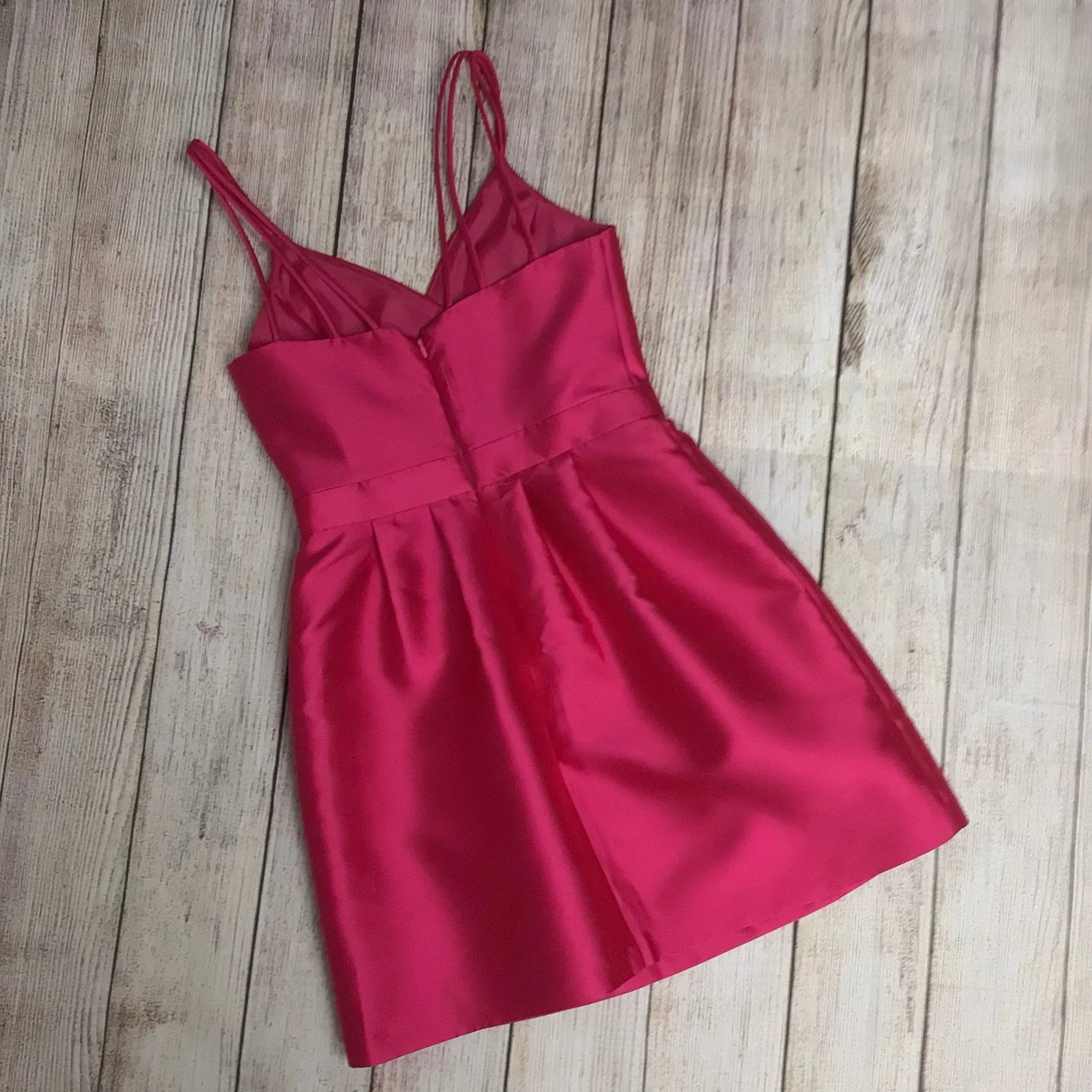 BNWT Miss Selfridge Bright Pink Short Strappy Skater Dress Size 8