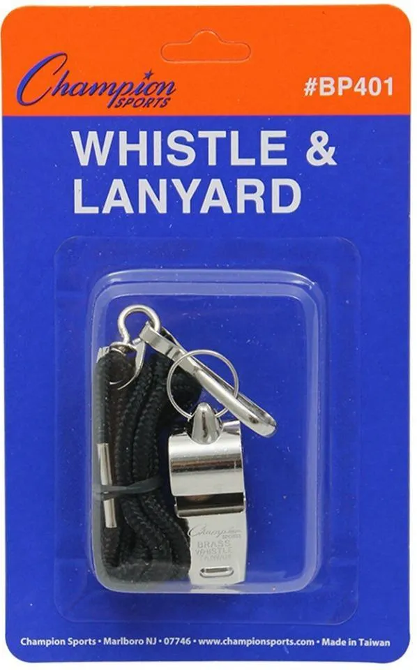 Champion Metal Whistle & Lanyard