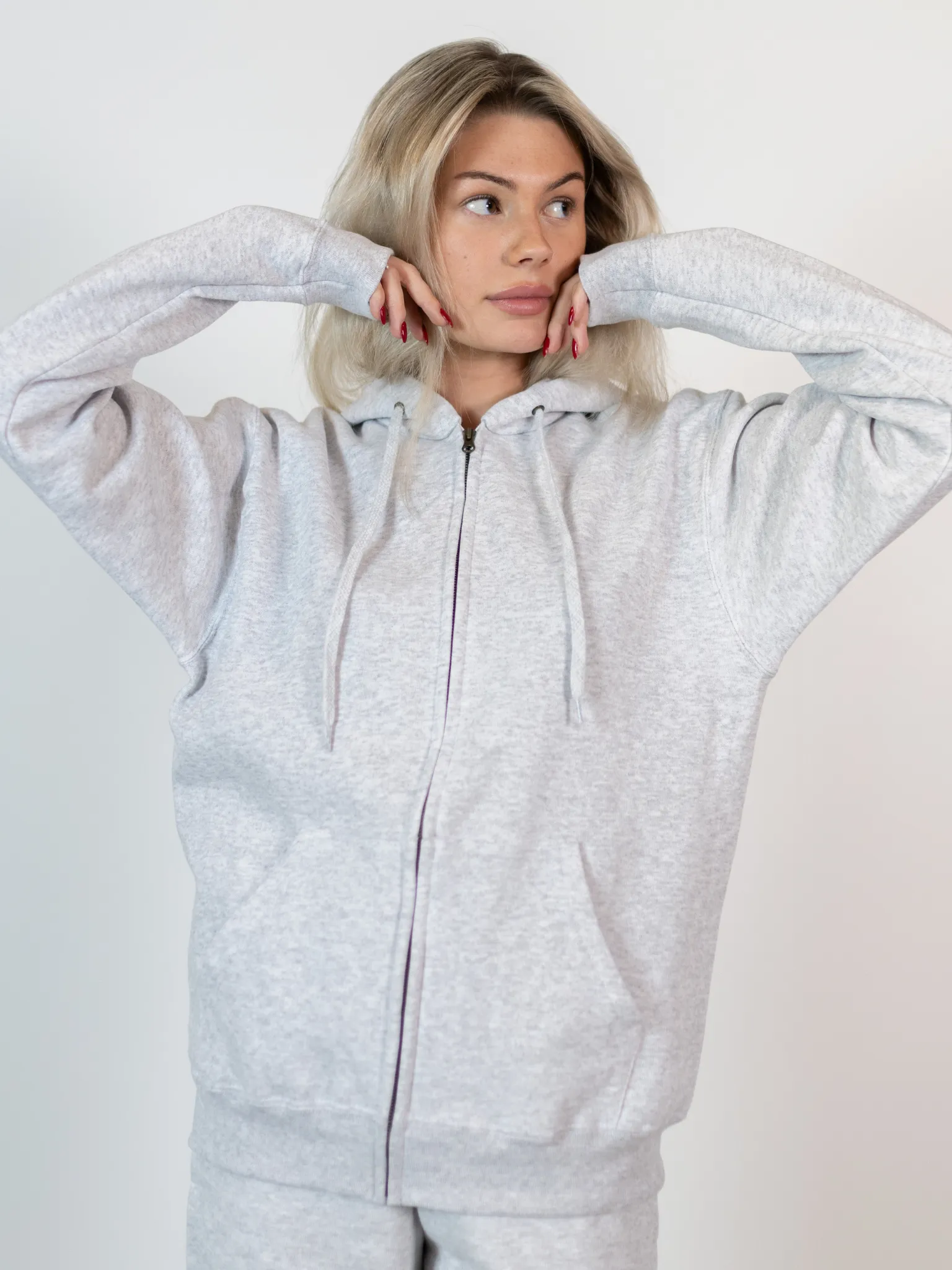 FRUIT HOODIE MED DRIFTSÄTT - GRÅ