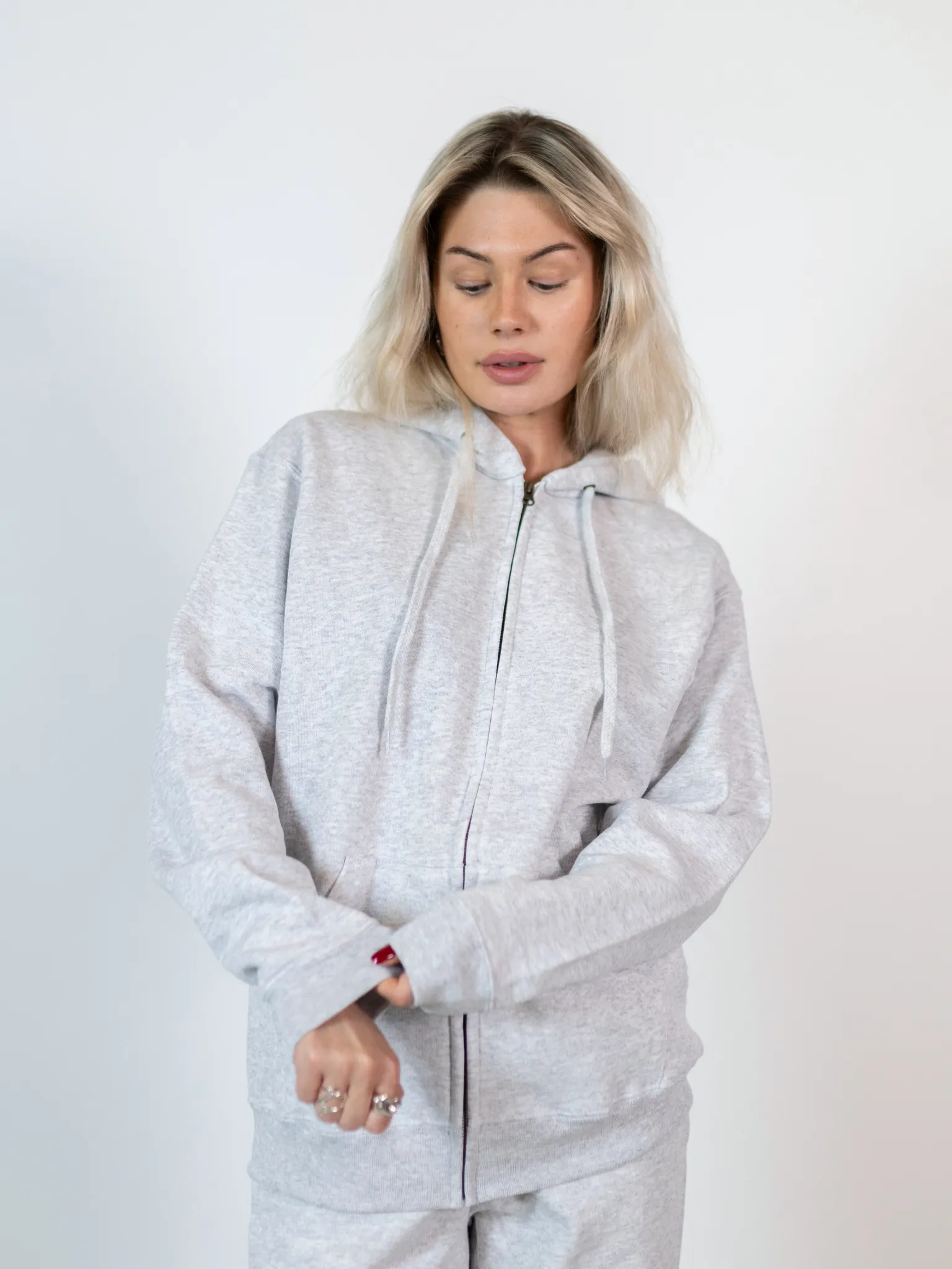 FRUIT HOODIE MED DRIFTSÄTT - GRÅ