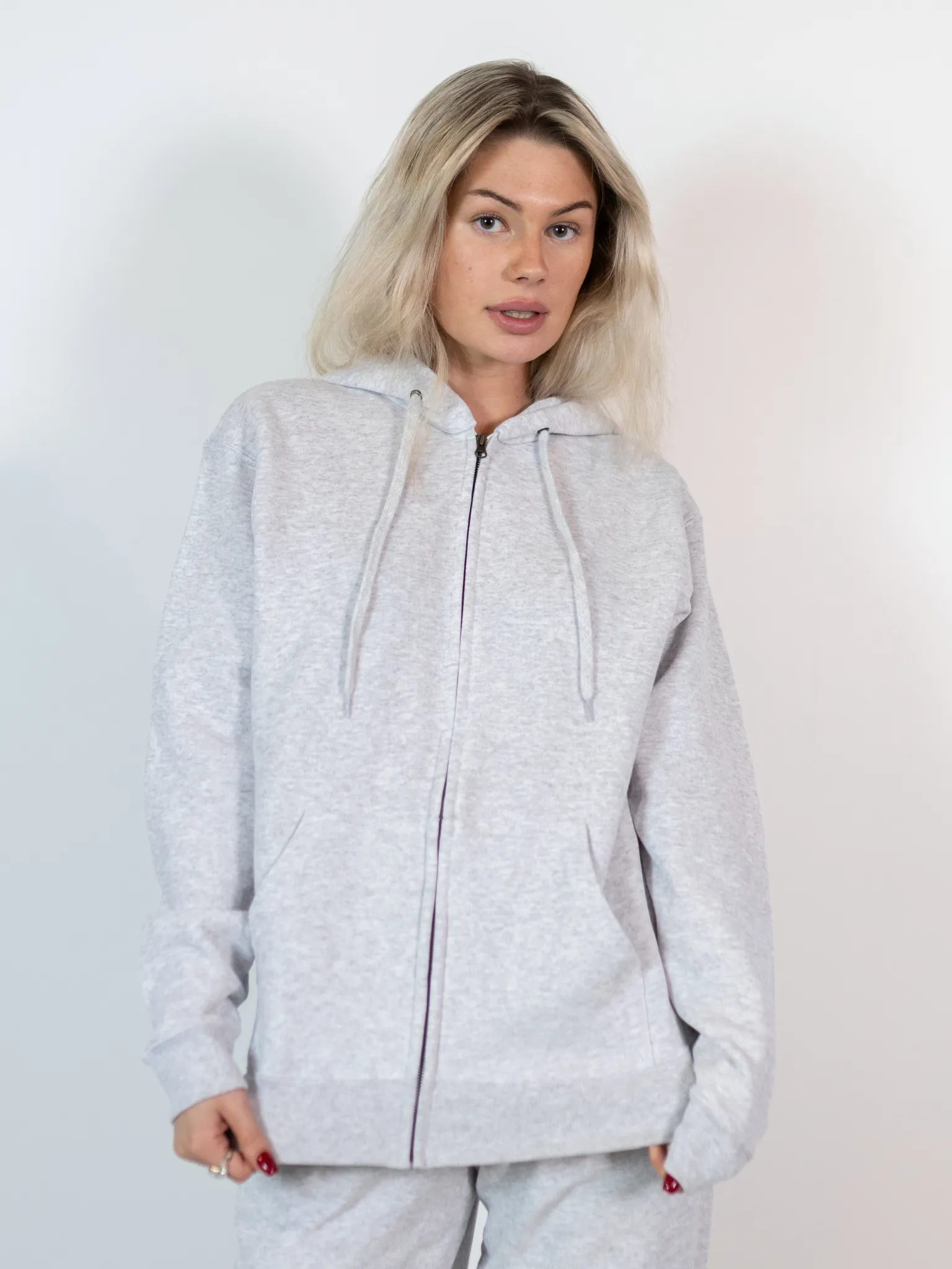 FRUIT HOODIE MED DRIFTSÄTT - GRÅ