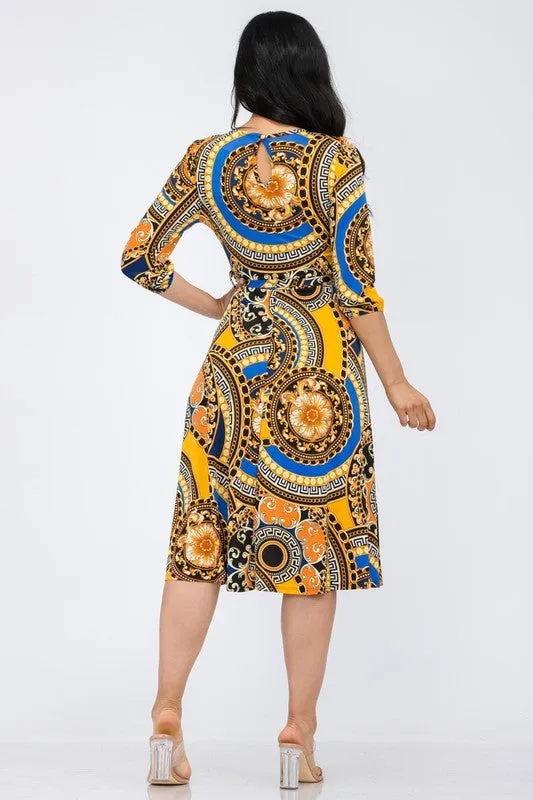 HH583R-VERS - COCKTAIL MIDI DRESS