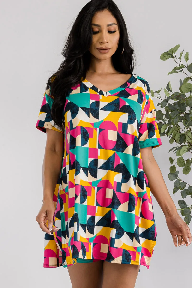 HH651R-ABSTRACT - 2 PC SOLID SHORT SET