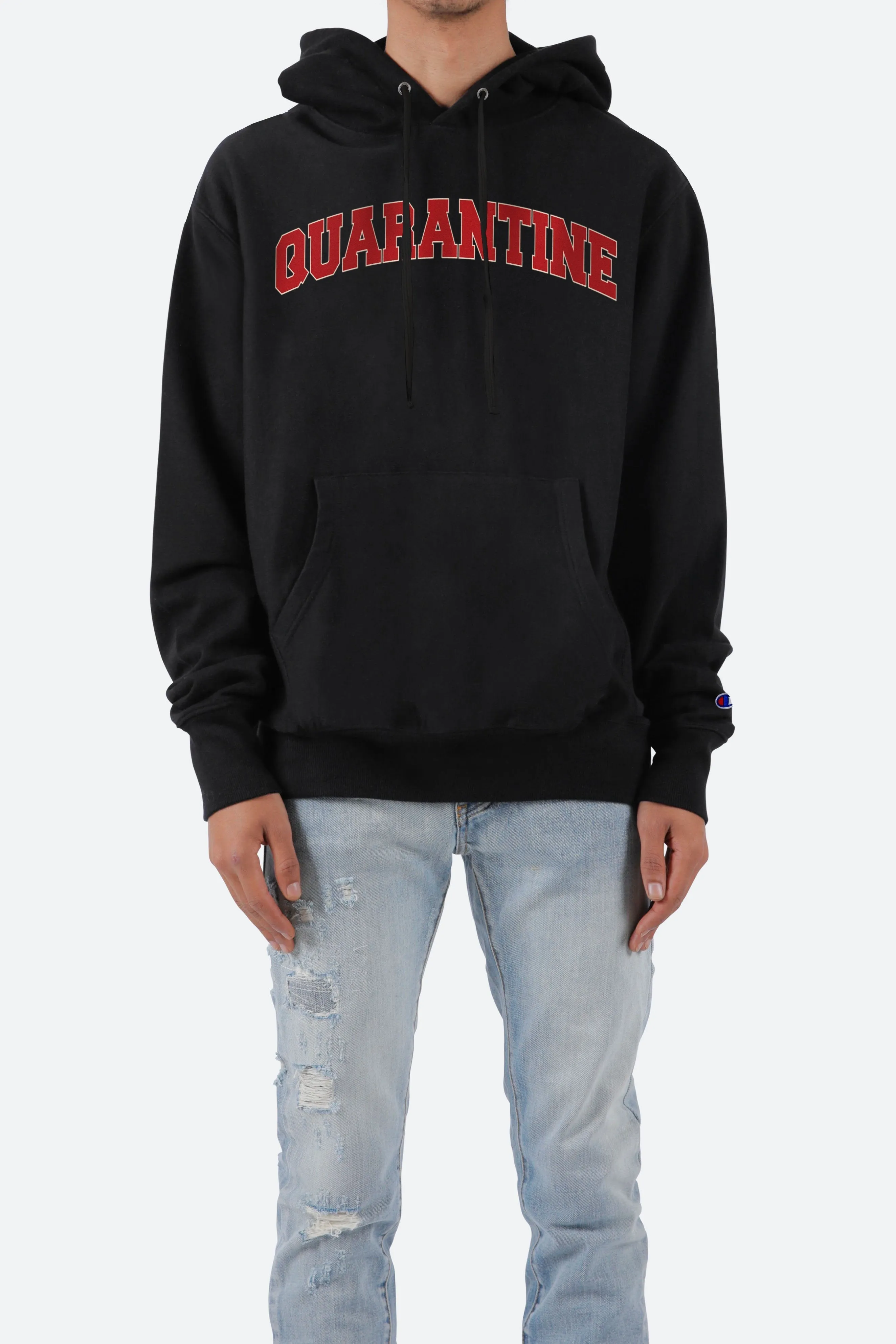 Quarantine Champion Hoodie - Black