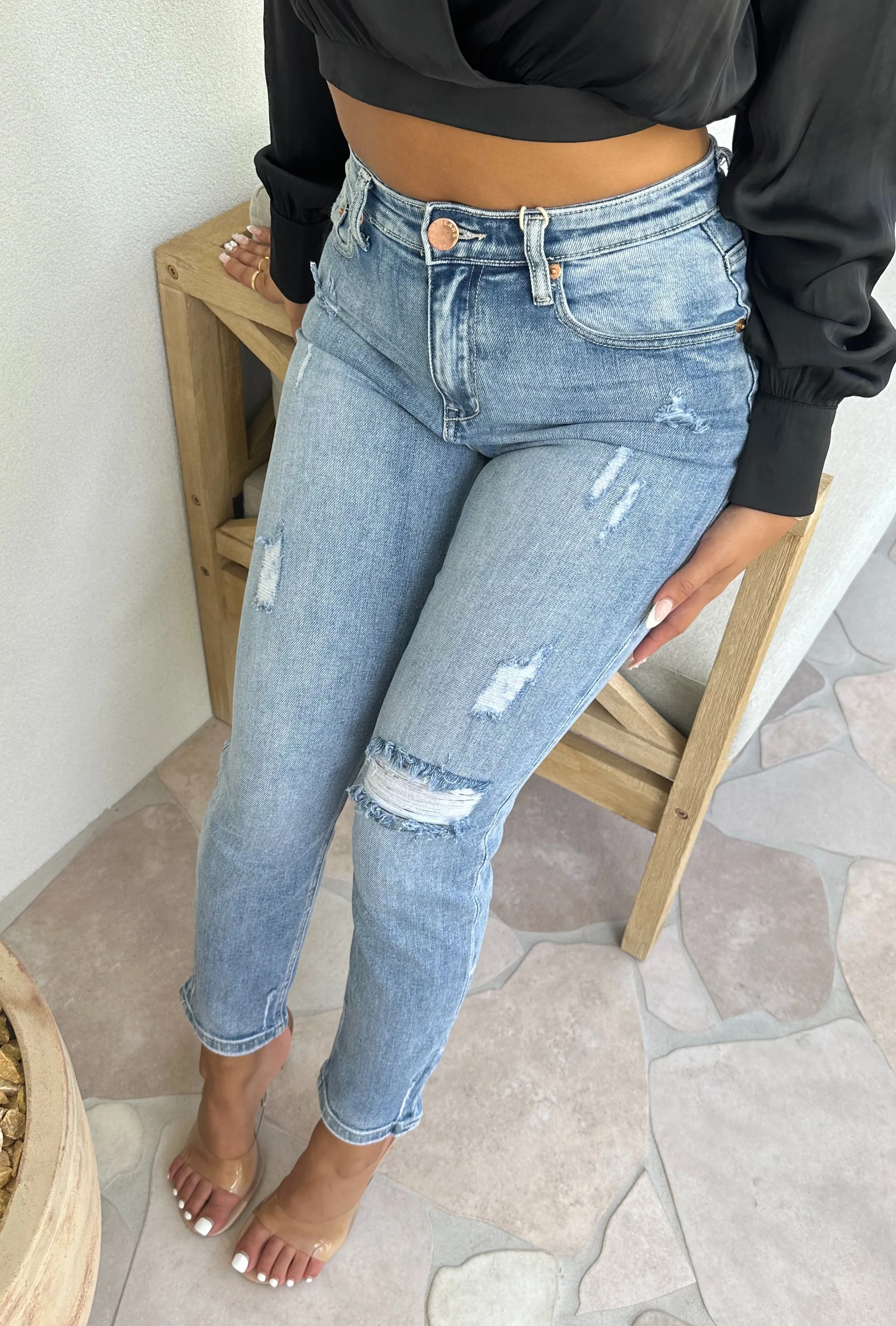 Radar High Waist Jeans Blue