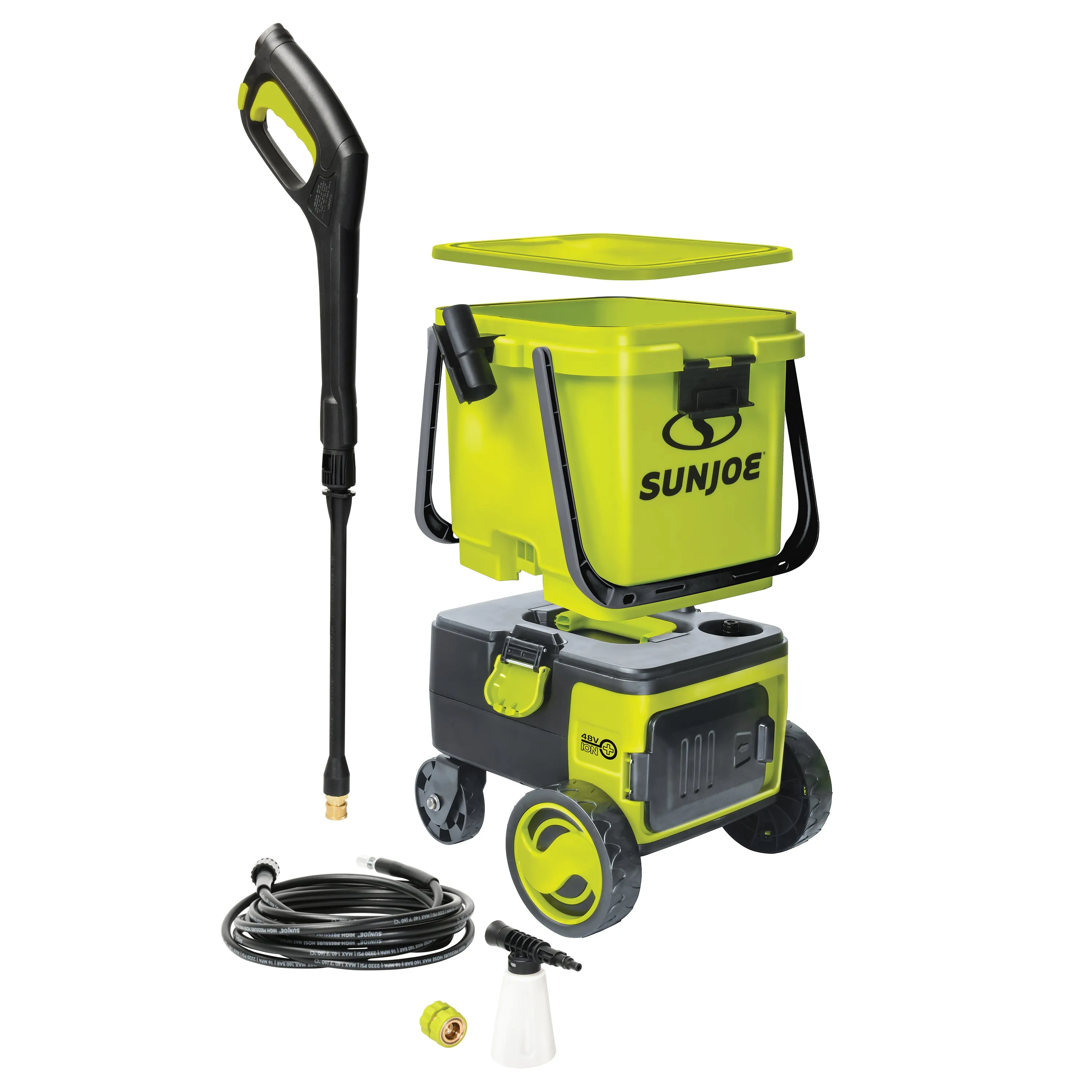 Sun Joe 24V-X2-PW1200 48-Volt IONMAX Cordless Portable Pressure Washer Kit | W/ 2 x 4.0-Ah Batteries   Charger